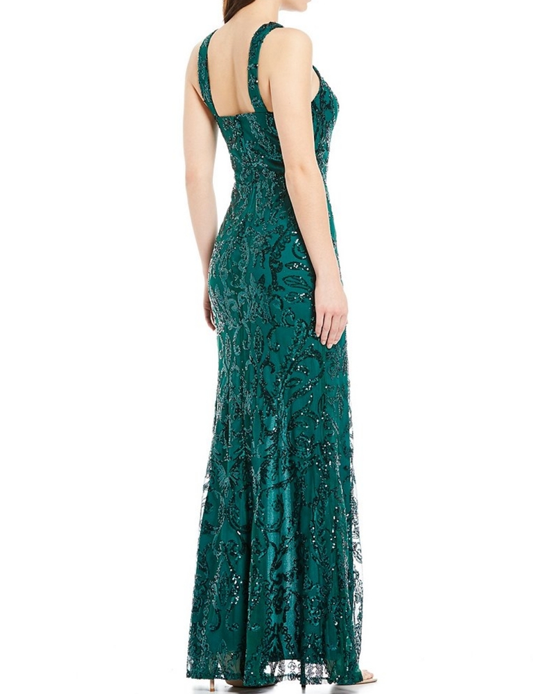City Vibe Sleeveless High-Neck Sequin Pattern Long - Picture 3 of 11